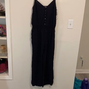 Black with white polka dots jumpsuit